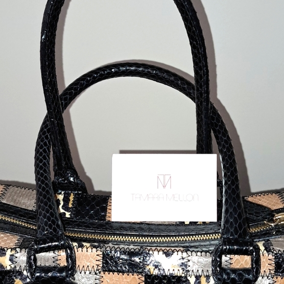 Tamara Mellon "Seductive Watersnake" Satchel - Picture 9 of 16